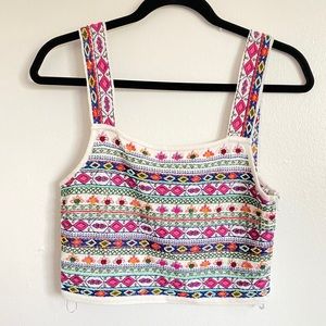 Zara embroidered top